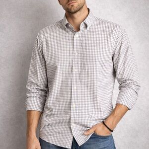 Brooks Brothers Plaid Button Down Shirt Mens M Classic Fit Check Supima Cotton